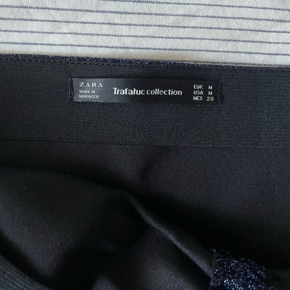 Zara Blue Sparkle Pencil Skirt - Picture 3 of 4